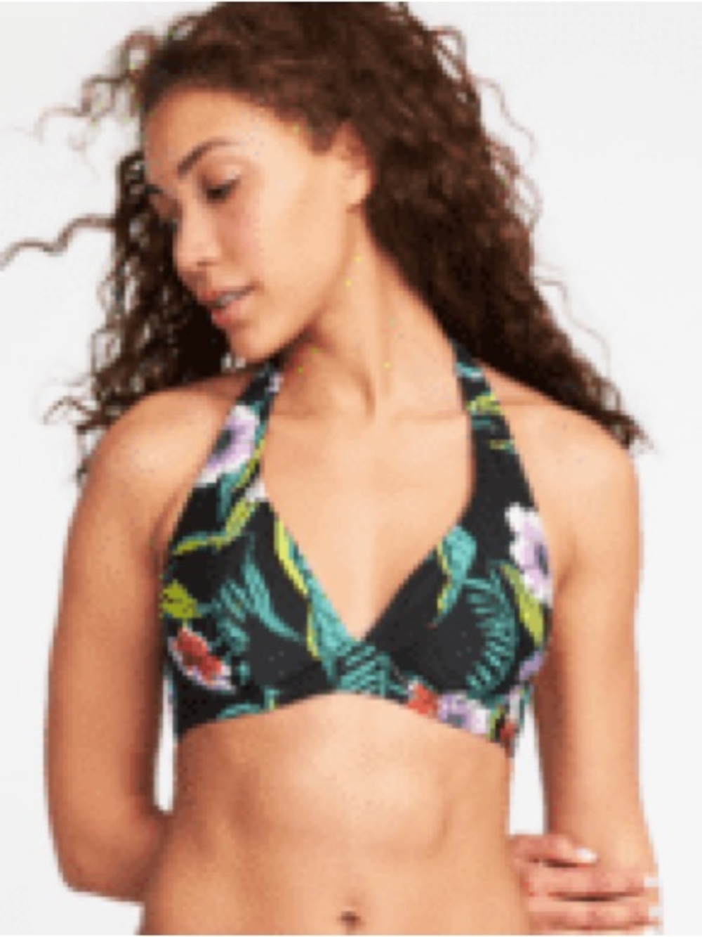 Old Navy Floral Triangle Bikini Top NWT